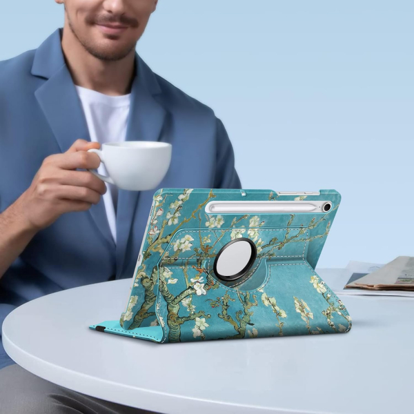 Fintie Samsung Galaxy Tab S10 FE Rotating Klf-Blossom