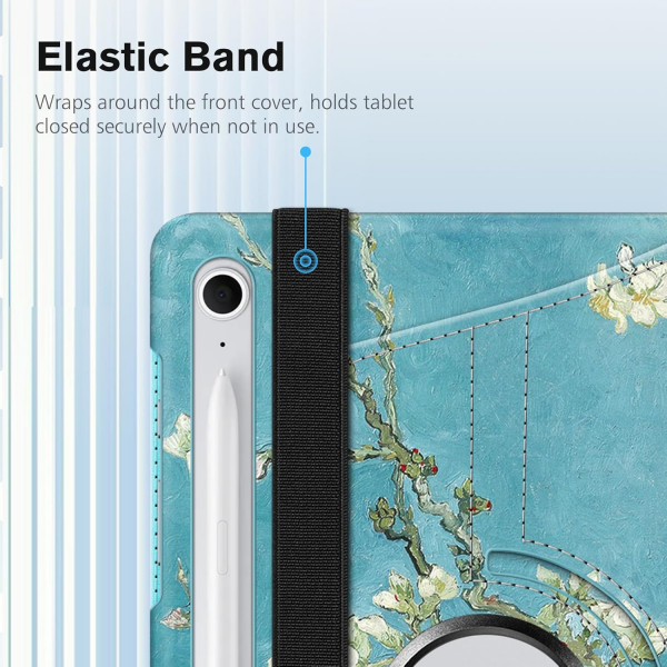 Fintie Samsung Galaxy Tab S10 FE Rotating Klf-Blossom