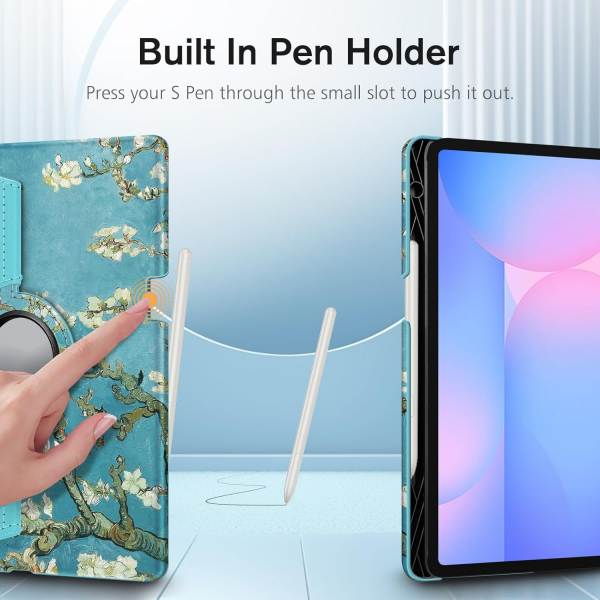 Fintie Samsung Galaxy Tab S10 FE Rotating Klf-Blossom