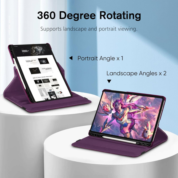 Fintie Samsung Galaxy Tab S10 FE Rotating Klf-Purple