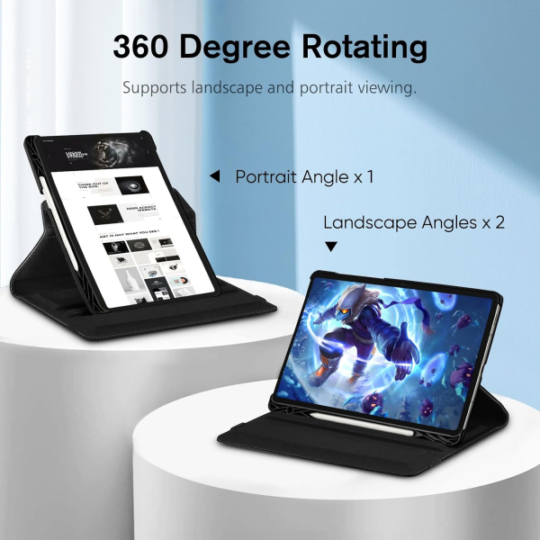Fintie Samsung Galaxy Tab S10 FE Rotating Klf-Black 
