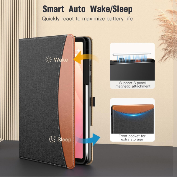 MoKo Samsung Galaxy Tab S11 Standl Klf -Black Brown