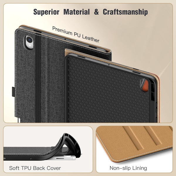 MoKo Samsung Galaxy Tab S11 Standl Klf -Black Brown