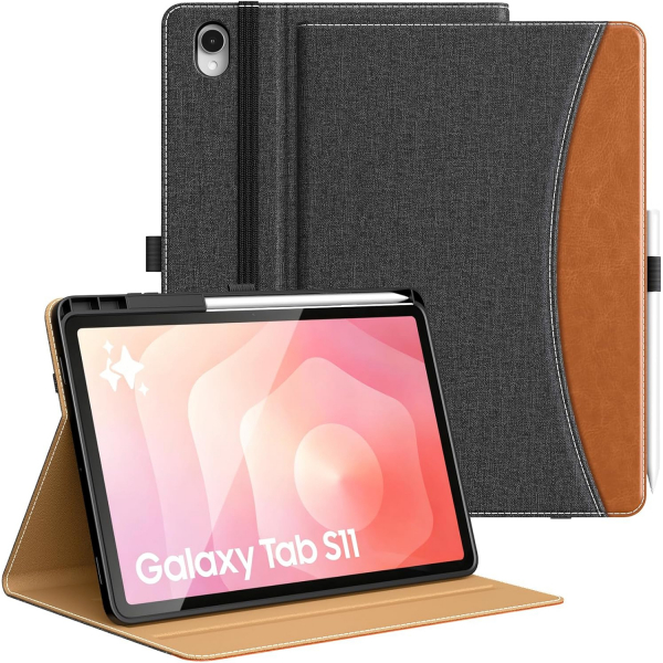 MoKo Samsung Galaxy Tab S11 Standl Klf -Black Brown