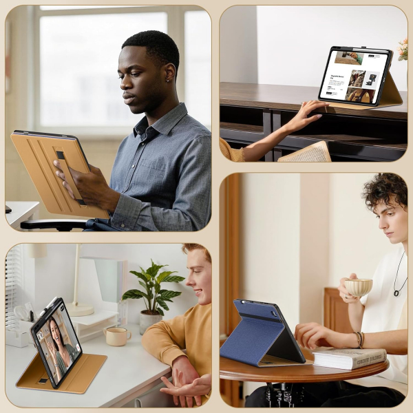 MoKo Samsung Galaxy Tab S11 Standl Klf -Blue Brown