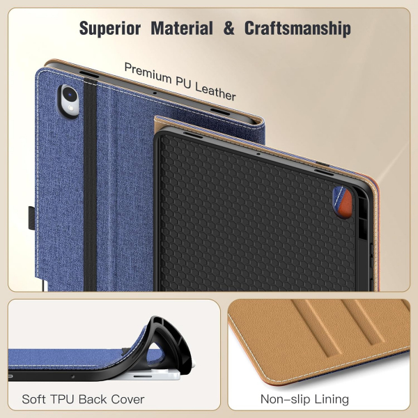 MoKo Samsung Galaxy Tab S11 Standl Klf -Blue Brown