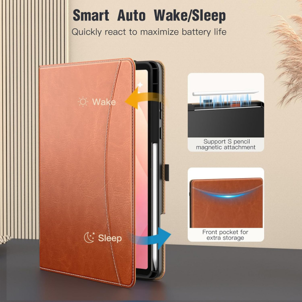 MoKo Samsung Galaxy Tab S11 Standl Klf -Brown