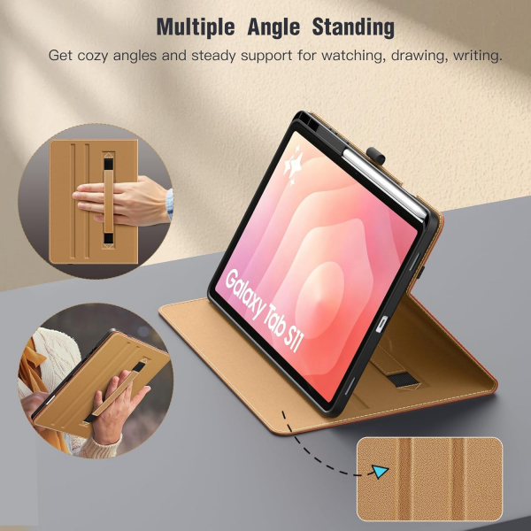 MoKo Samsung Galaxy Tab S11 Standl Klf -Brown