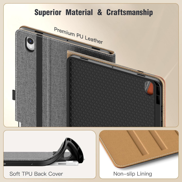 MoKo Samsung Galaxy Tab S11 Standl Klf -Grey Brown