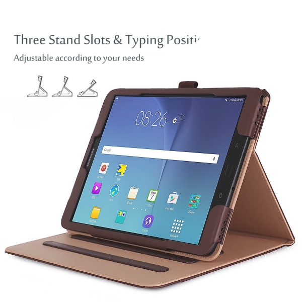 ProCase Samsung Galaxy Tab S3 9.7 Stand Kapak Klf-Brown