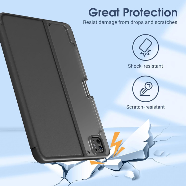 ProCase Smart Folio iPad Pro M4 Klf (11 in)-Black 