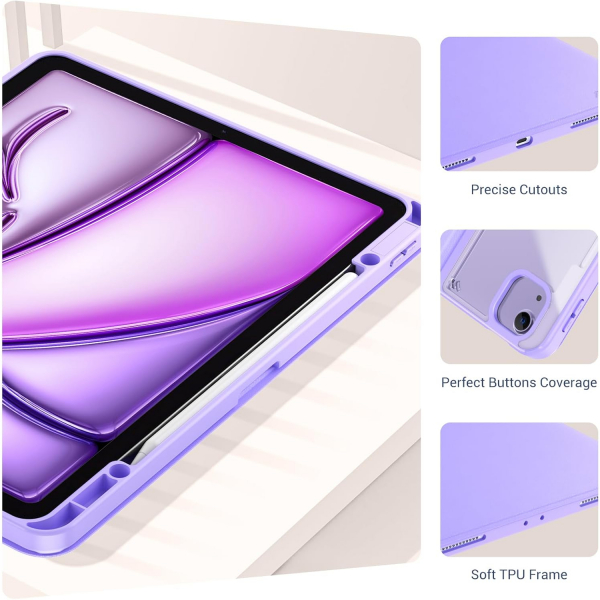 ProCase Apple iPad Air M2 Smart Folio Klf (13 in)-Purple