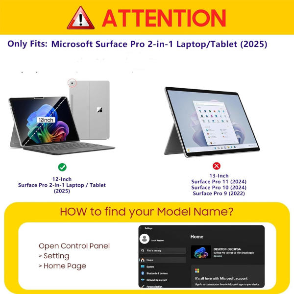 ProCase Surface Pro 12 Privacy Ekran Koruyucu