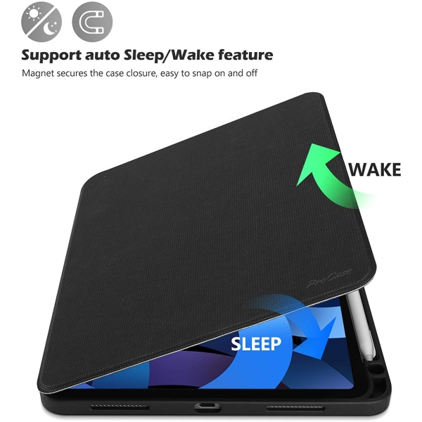 ProCase iPad Air Kalem Blmeli Klf (10.9/11 in)-Black