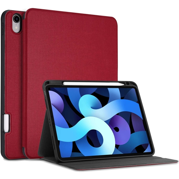 ProCase iPad Air Kalem Blmeli Klf (10.9/11 in)-Red