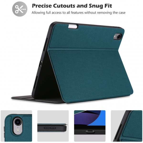 ProCase  iPad Air 4 Kalem Blmeli Klf (10.9 in)-Teal