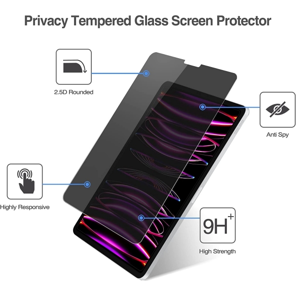 ProCase iPad Pro Privacy Film Ekran Koruyucu (12.9 in)(2 Adet)