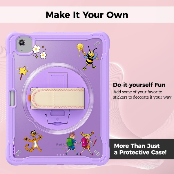 ProCase iPad Air M2/M3 ocuklar in Klf (11 in)-Purple
