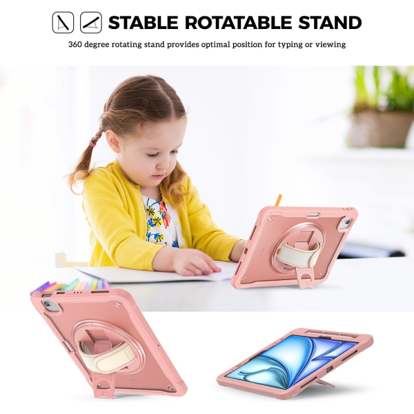 ProCase iPad Air M2/M3 ocuklar in Klf (11 in)-Pink