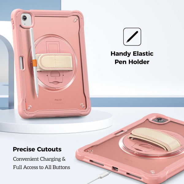 ProCase iPad Air M2/M3 ocuklar in Klf (11 in)-Pink