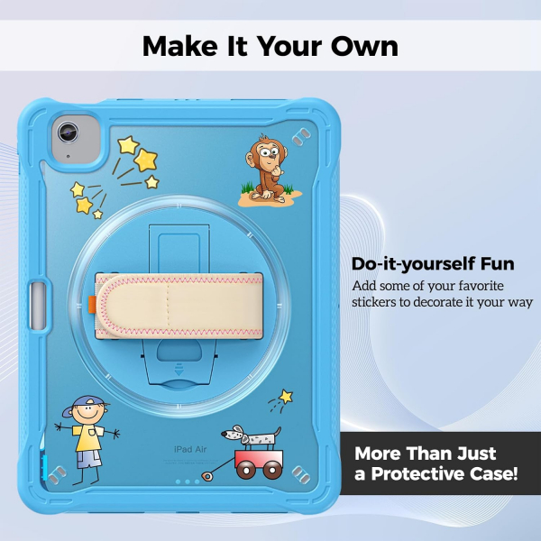 ProCase iPad Air M2/M3 ocuklar in Klf (11 in)-Blue