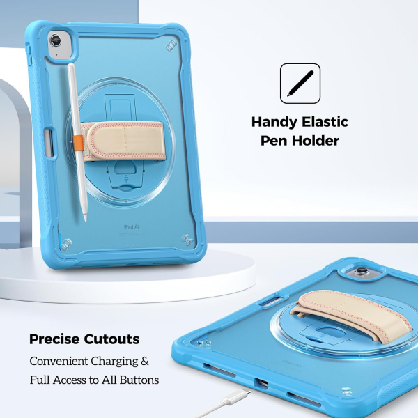 ProCase iPad Air M2/M3 ocuklar in Klf (11 in)-Blue