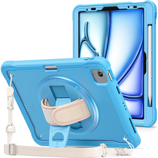 ProCase iPad Air M2/M3 ocuklar in Klf (11 in)-Blue