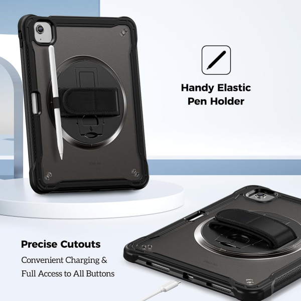 ProCase iPad Air M2/M3 ocuklar in Klf (11 in)-Black