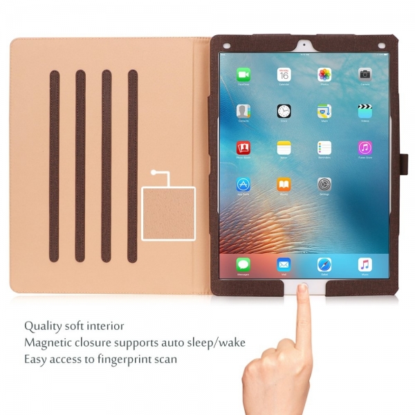 ProCase iPad Pro Stand Kapak Klf (12.9 in)-Brown