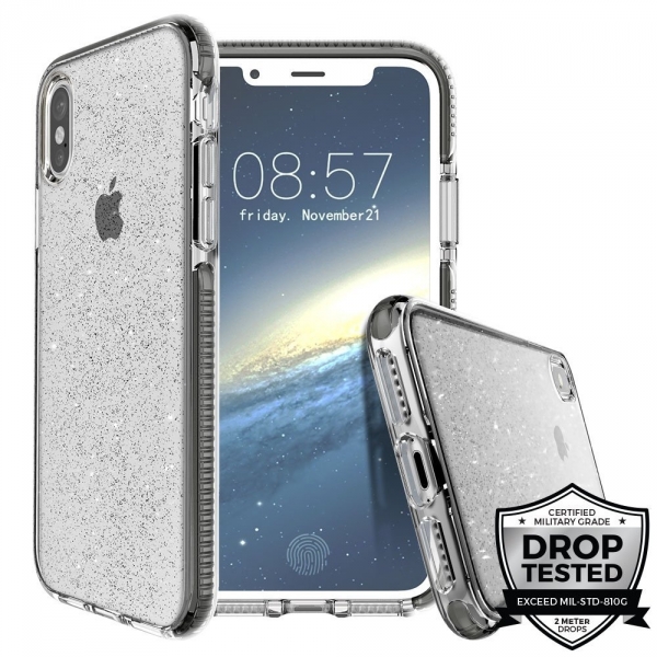 Prodigee Apple iPhone X SuperStar Klf (MIL-STD-810G)- Clear Silver