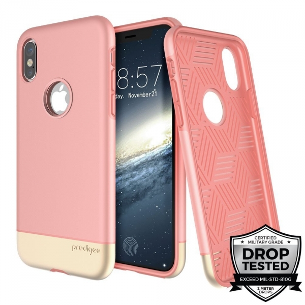 Prodigee iPhone X Fit Pro Klf (MIL-STD-810G)-Rose Gold