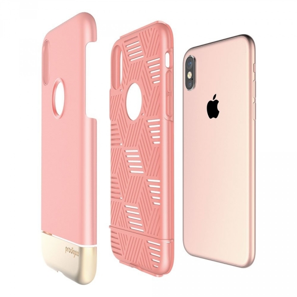 Prodigee iPhone XS / X Fit Pro Klf (MIL-STD-810G)-Rose Gold