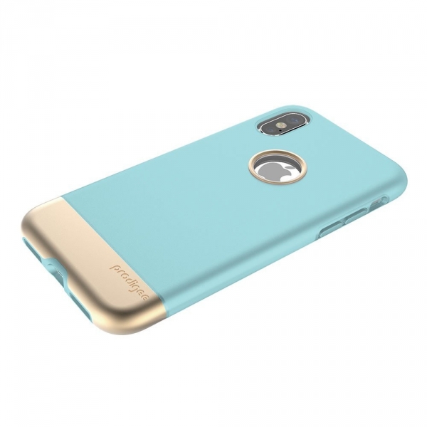 Prodigee iPhone X Fit Pro Klf (MIL-STD-810G)-Aqua Gold