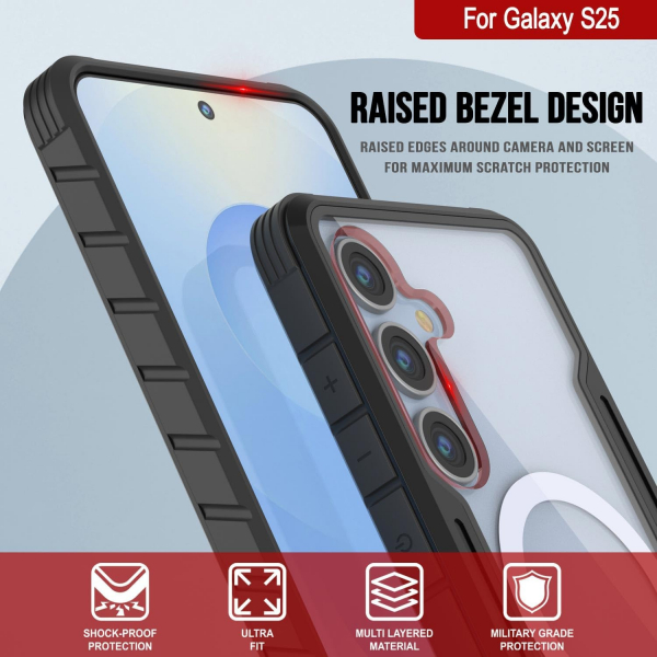 PunkCase Samsung Galaxy S25 Armor Stealth Klf-Grey Black 
