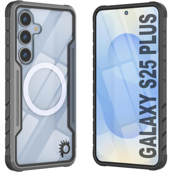 PunkCase Samsung Galaxy S25 Plus Armor Stealth Klf-Grey Black 