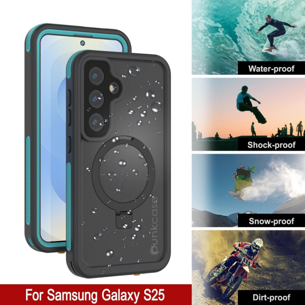 PunkCase Samsung Galaxy S25 Kickstud 2.0 Klf-Teal