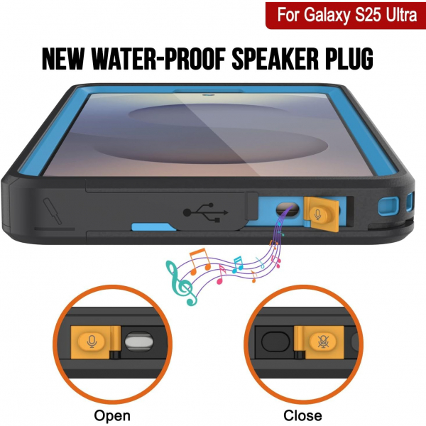 PunkCase Samsung Galaxy S25 Ultra Kickstud 2.0 Klf-Blue
