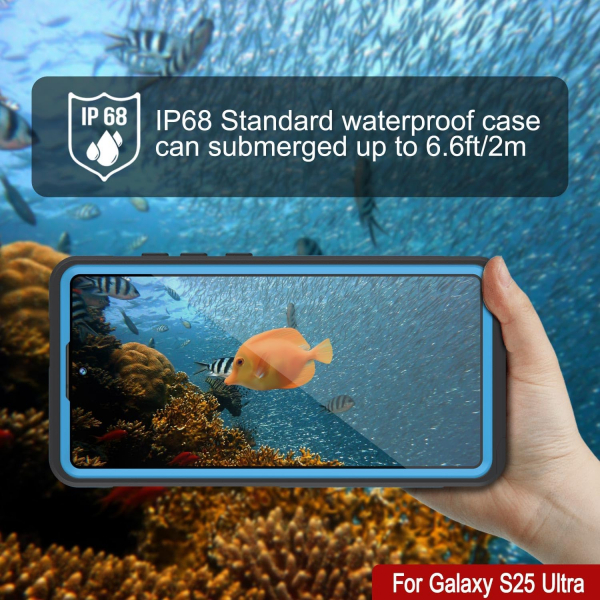 PunkCase Samsung Galaxy S25 Ultra Kickstud 2.0 Klf-Blue