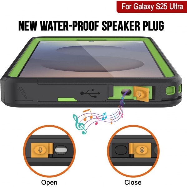 PunkCase Samsung Galaxy S25 Ultra Kickstud 2.0 Klf-Green