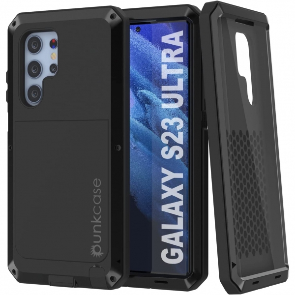 Punkcase Armor Serisi Galaxy S23 Ultra Darbeye Dayankl Klf (MIL-STD-810G)-Black