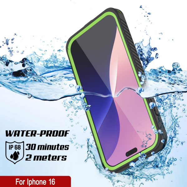 Punkcase iPhone 16 Su Geirmez Extreme Mag Klf -Light Green
