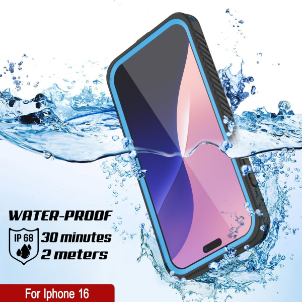 Punkcase iPhone 16 Su Geirmez Extreme Mag Klf -Light Blue