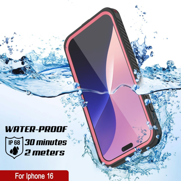 Punkcase iPhone 16 Su Geirmez Extreme Mag Klf -Pink