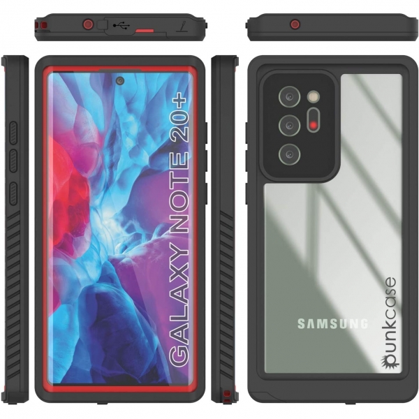 Punkcase Extreme Serisi Galaxy Note 20 Ultra Su Geirmez Klf -Red