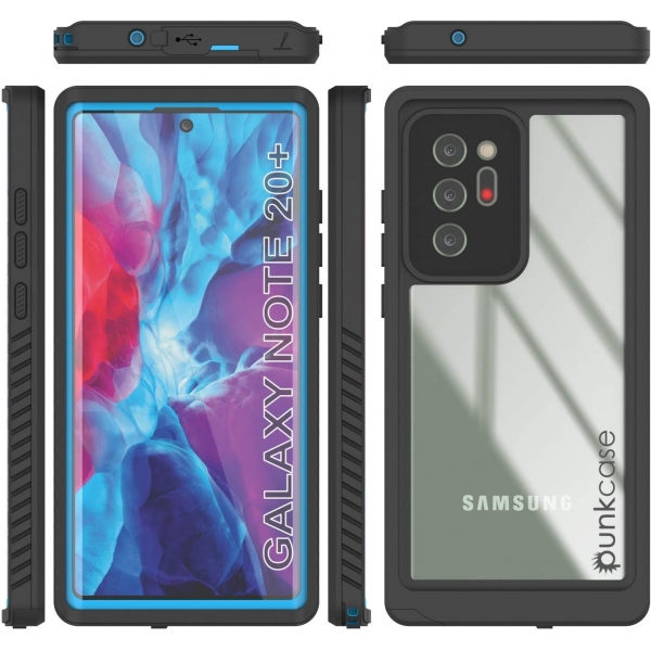 Punkcase Extreme Serisi Galaxy Note 20 Ultra Su Geirmez Klf -Light Blue