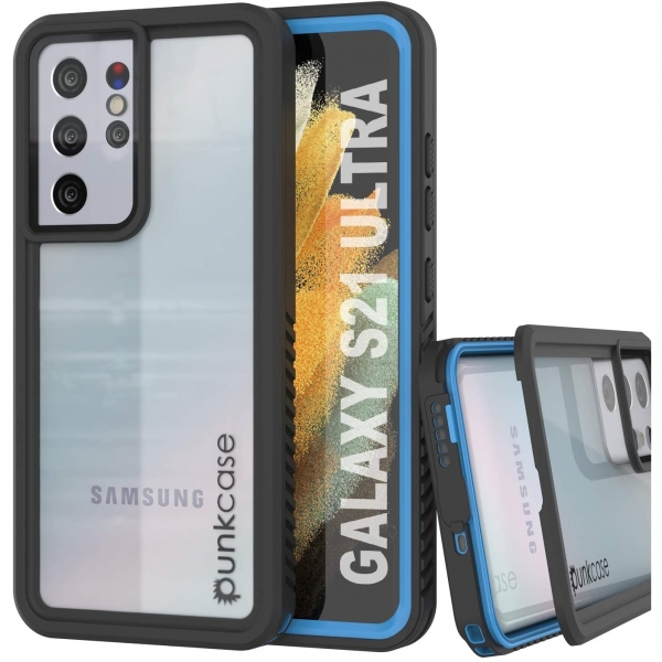 Punkcase Extreme Serisi Galaxy S21 Ultra Su Geirmez Klf-Light Blue