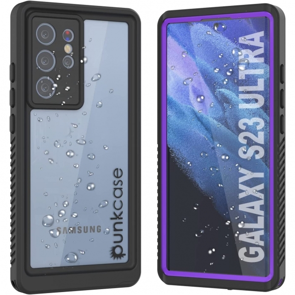 Punkcase Extreme Serisi Galaxy S23 Ultra Su Geirmez Klf -Purple