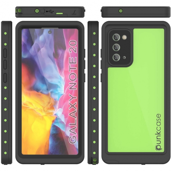 Punkcase StudStar Serisi Galaxy Note 20 Su Geirmez Klf -Light Green