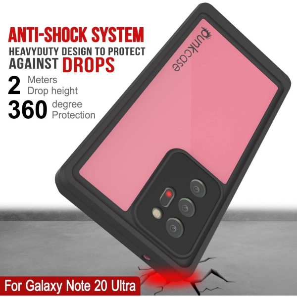Punkcase StudStar Serisi Galaxy Note 20 Ultra Su Geirmez Klf -Pink