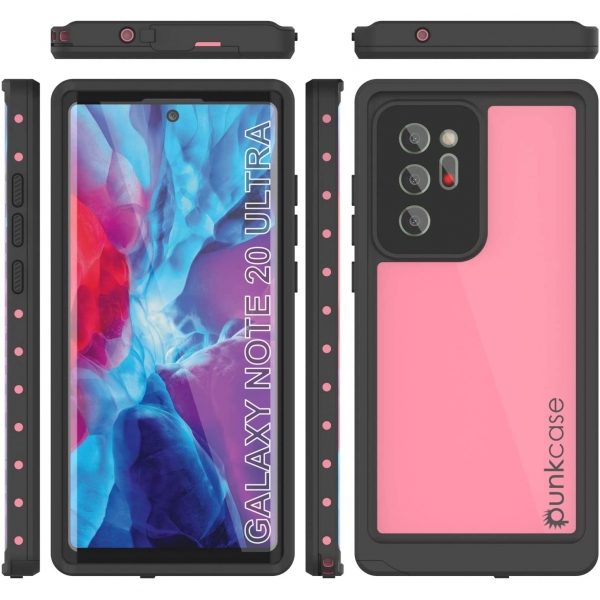 Punkcase StudStar Serisi Galaxy Note 20 Ultra Su Geirmez Klf -Pink